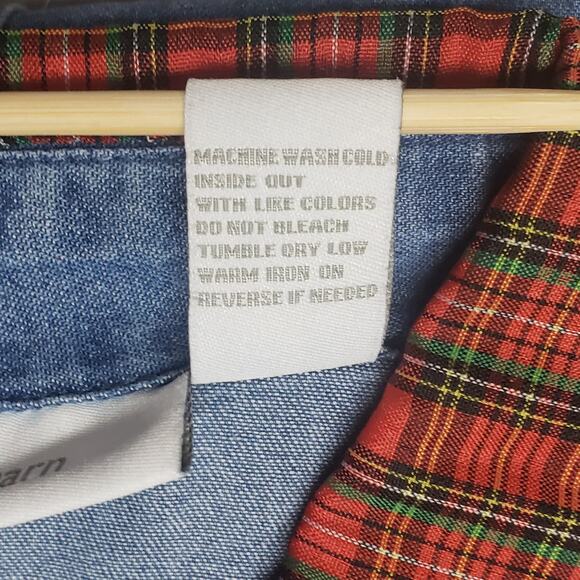 Dressbarn Holiday Top Womens Large Light Blue Button Down Snowman Festive Collar - Picture 5 of 10